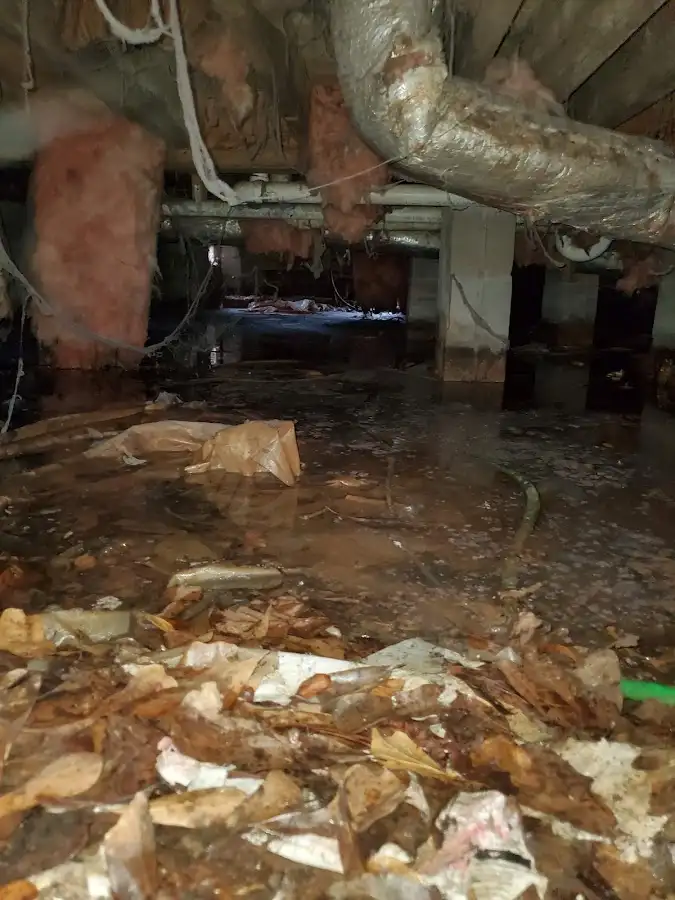 Crawl space flood assessment for Commercial Water Damage Restoration in Hibbing