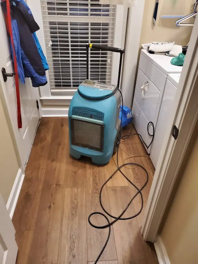 Commercial dehumidifier deployed for Flood Damage Cleanup in Hibbing